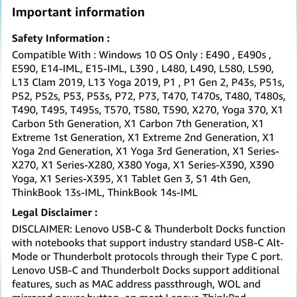 Thunderbolt 3 Workstation Dock - 170W NEW